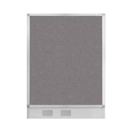 Versare Hush Panel Configurable Cubicle Partition 3' x 4' Slate Fabric w/ Cable Channel 1855317